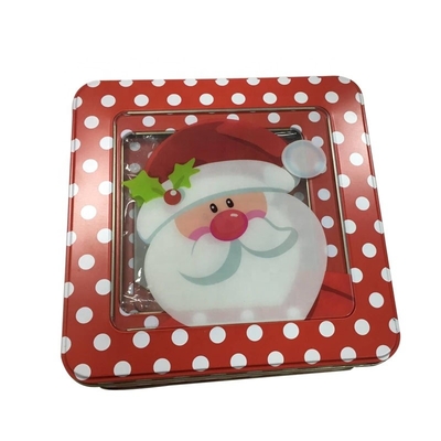 중국 LID와 윈도우 명절 장식적 주석과 비어 있는 크리스마스 주석 선물 상자 케케묵은 쿠키 주석 협력 업체